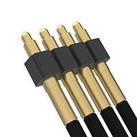 Mill-Max 867-22-004-70-501011 Spring-Loaded Spring-Loaded Crimped Wire Cable Assembly; Single Row, 4 Pin, 24AWG