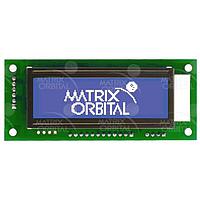 Matrix Orbital GLK12232A-25-SM-WB-VS Intelligent Graphic LCD 122X32 Wht Fnt 25 KP RS232 ITF Blue Bkgd