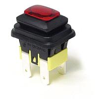 E-Switch PA4R1EC1100 Pushbutton Switches Off-(On)Blk