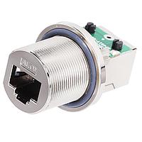 Amphenol LTW RCM-5SPFFH-SCU7001 Modular RJ, Middle Size, Metal, 1.5A, Cat 5e, Circular, Screw Thread, Jack 180 (Horizontal), Receptacle, IP67 Unmated