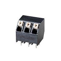 Same Sky (formerly CUI Devices) TBLH13-500-05BK Fixed Terminal Blocks Screwless, High Temperature, Angled, 5.00 mm pitch, Black with Gray Button