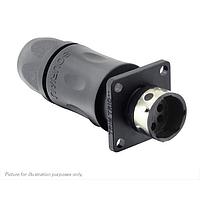 Eaton Souriau-Sunbank UTGX0JC106P Receptacles Square flange receptacle, with cable gland backshell, for 6 male contacts,  IP68/69K