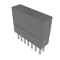 Samtec ESW-107-23-T-D Stackthrough .100" Elevated Socket Strip
