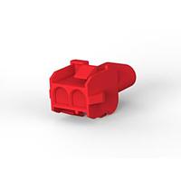AMP Connectors - TE Connectivity 1-350778-2 Receptacle Housings 02P UMNL V0 CAP HSG RED