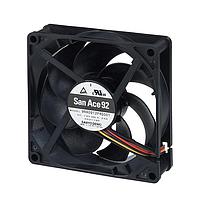 Sanyo Denki 9RA0912H40021 Axial DC Axial Fan, 92x92x25mm, 12VDC, Low Noise, Ribless