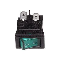 Bulgin H8553VBBG3-551W Miniature Rocker Switch DPST Mini Rocker Sw. Lit 230V Green