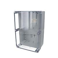 Bud Industries PN-1341-C Electrical Enclosures IP65 NEMA 4X Box with Clear Cover (9.5 X 6.2 X 4.7 In)