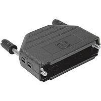HARTING 09670250424 Two Piece Backshell 25P D-SUB BACKSHELL BLACK PLASTIC