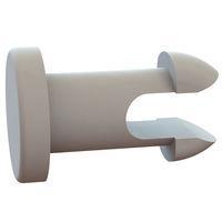 Essentra Components 27PIF0122 Push-In Push In Fastener, .120 Hole, .195 Panel Thk