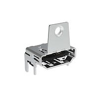 Amphenol Commercial Products G45AA1922110B1EU Amphenol HDMI2.1, A, Right Angle, Standard SMT, 30u" gold, w/ Flange, CH=3.32, Screw CH=7.34 HDMI ID