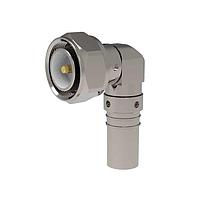 Amphenol Times Microwave Systems EZ-400-4310M-RA-X RF Connectors / Coaxial Connectors 4.3/10-Male (plug) right angle crimp non-solder pin, no braid trim