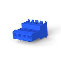 AMP Connectors - TE Connectivity 3-640622-4 Receptacle Housing FEED THRU W/O TAB 4P blue tin 26 AWG
