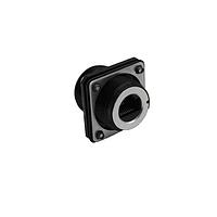 Bulgin PXM06265FANBKUS Connectors Black Anodised Aluminium Flange Mount Connector with Mounting Hardware - Unshielded - Cat5e Female