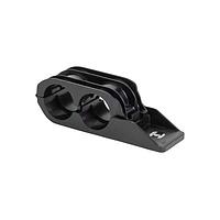 HellermannTyton 151-03905 Cable Mounting & Accessories HV Dual Clamp with M6 Stud Mount, 0.94" Bundle Dia, PA66HIRHSUV, Black, 250/ctn