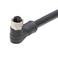 Molex 1205000336 Sensor Cables / Actuator Cables M12 Single-Ended Cordset 4 Poles  Female (90) to Pigtail 16 AWG Black 2m  Lngth