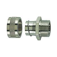 HellermannTyton FSU20-M20-M Conduit Fittings & Accessories Metallic Compression Fitting, Fixed Straight, M20 Metric Thread, 1/2" (20mm) Dia, NPB Metal, 10/pkg
