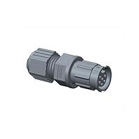 Amphenol LTW BBD-06BMFA-LL7001 Standard Circular Connector Ceres, Standard Size, Plastic, 10A+5A, 06 pins, Male Connector, Female Contact, Straight, 2 Points Lock, Solder, Field Installable, F4.5 - F6.5mm, IP67