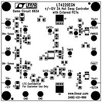 Analog Devices DC665A Hot Swap Voltage Controller LT4220EGN - + / - 12V, 2A Hot Swap Contr
