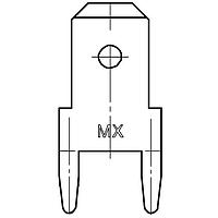 Molex 19708-4003 Quick Disconnect .187 Tab PCB Termina PCB Terminal Plated
