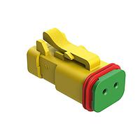 Amphenol SINE Systems AT06-2S-R120YEL 2-Way 2 Pin Plug