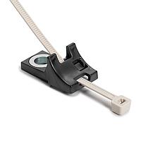 HellermannTyton 156-02694 Cable Tie Mounts Bolt Down Mount, Mounting Hole Dia. 8.0mm, PPS/PAEK, Silver/Beige,