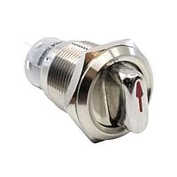 E-Switch PVK4S21A0SS-A15 Keylock Switches ANTI-VANDAL, 2A 24VDC, SPDT On-On, Panel Mount, Front Solder