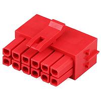 Molex 206461-1002 Receptacle Housing Micro-Fit+ Versa Color Rec Housing Dual Row 10 Ckts GloWire Red