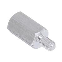 Fascomp FM2145-3005-A-7 Hex METRIC MALE FEMALE STANDOFF 6mm ALUM CLEAR IRIDITE M3X0.5