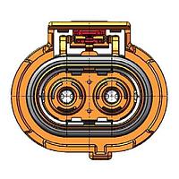 Amphenol Industrial ELP2Y03 Connectors Plug 2 Pole 6.0mm Key Y