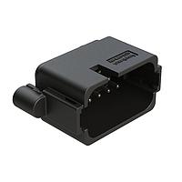 Amphenol SINE Systems AT04-18PB-BM14 Connectors 18 Position, PCB Receptacle, Flangeless, Self-Threading, Keyed B, Nickel Plated Contacts Included, Potted, Black Body