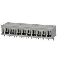 Same Sky (formerly CUI Devices) TBL009-254-20GY-2GY Fixed Terminal Blocks Terminal block, screwless, 2.54, Horizontal, 20, Gray w Gray Button