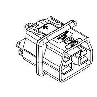 Anderson Power Products 2006G6-BK Housings ULTRA SHT RCPT W/CNT 2.5MM PANEL BULK