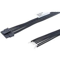 Molex 226429-1064 Off-the-Shelf Micro-Fit 3.0 Female-to-Pigtail OTS Cable ASSY 1 Row 600mm Tin 6 CKT BLK