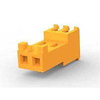 AMP Connectors - TE Connectivity 3-644465-2 Receptacle Housing FEED THRU W TAB 2P L.R. orange 18 AWG