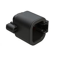 Amphenol SINE Systems ATP04-4P-BM03 Connectors 4 Position, PCB Receptacle, Pin, Board Mount, 180  Straight, Snap-Fit, Tin Contact Plated, No Potting, Black