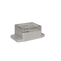 Bud Industries PN-1320-ACMB PCB Enclosure IP68 NEMA 6P Box with Clear Cover and Mounting Brackets (2.5 X 2.3 X 1.4 In)