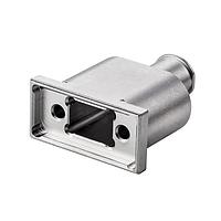 Harwin M80-9450602 Receptacle Assembly 3+3 Pos. Female Metal Backshell for J-Tek or Mix-Tek, Jackscrews