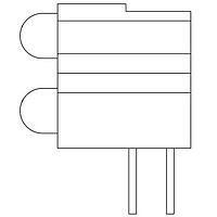 VCC 5680F3_3 LED Circuit Board Indicators AMBER DIFFUSED BI-LEVEL
