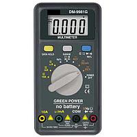 LUTRON DM-9981G Green power multimeter (no battery, hybrid power, Patent)