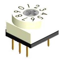 Diptronics RBH3-10RBVB Rotary Switches THRU-HOLE 3X3 TERM 10 STEP FLAT HD ACT