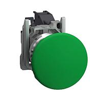 SCHNEIDER XB4BC31GEX Flush HAZ LOC PUSHBUTTON SWITCH, 24- 240 Vac/dc, CONTACTS 1 N.O., Green, -40 +70 , IP65