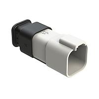 Amphenol SINE Systems AT04-6P-SR01WHT Receptacle 6 Position, Receptacle, Pin, SR01 Strain Relief (Standard Seal), White Body