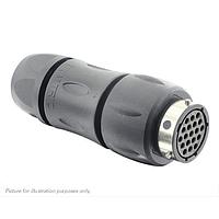 Eaton Souriau-Sunbank UTGX1JC1419SX Receptacles In line receptacle, with cable gland backshell, for 19 female contacts, IP68/69K, keying X