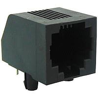 Stewart Connector SS-90000-003 Modular RJ12 jack  Right Angle  6 Contact  6 Position  Unshielded