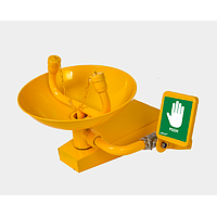 Labnori SS3002Y Wall Mounted Eyewash Station with Epoxy Coating