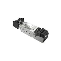 Amphenol Canada DRP10188220012 Modular Connectors / Ethernet Connectors Plug, Cat6A, Industrial RJ45,  straight , thermoplastic, 24-27 AWG,  6u"gold , with cover