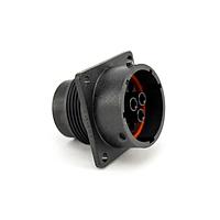 Amphenol SINE Systems RTS018N103P03 Connectors Receptacle, Square Flange, 13 (10+3 COAX) Position, Male, Shell Size 18, with Silicone Seal