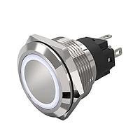 EAO 82-6151.0154 Panel Mount Indicators / Switch Indicators 82-6151.0154.indicator.-.22 mm.stainless steel.flush/flat.ring.white.24 V.soldering terminal