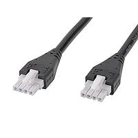 Molex 215330-0410 Discrete Wire MFJr-MFJr OTS Cable SR 1m 4 Ckts Blk