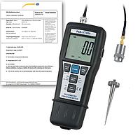 PCE VT 204-ICA Vibration Meter (0,5~199,9 m/s²; 0,5~199,9 mm/s; 0,005~1,999 mm; ISO Calibration Cert.)